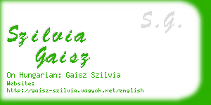 szilvia gaisz business card